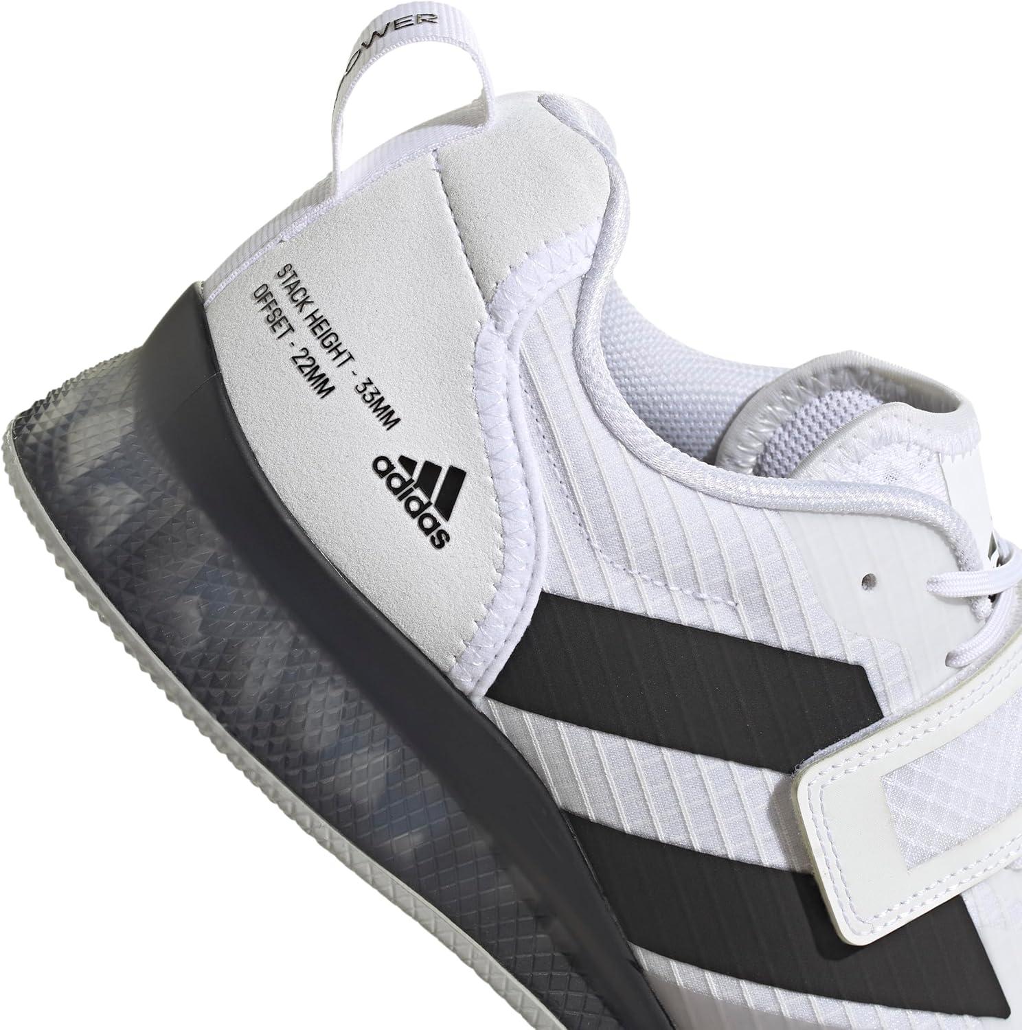 imageadidas UnisexAdult Adipower Weightlifting 3 ShoesCross TrainerWhiteBlackGrey