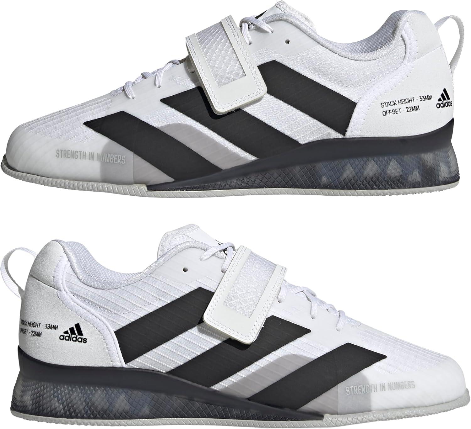 imageadidas UnisexAdult Adipower Weightlifting 3 ShoesCross TrainerWhiteBlackGrey