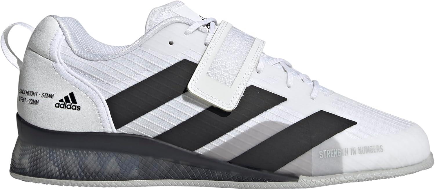 imageadidas UnisexAdult Adipower Weightlifting 3 ShoesCross TrainerWhiteBlackGrey
