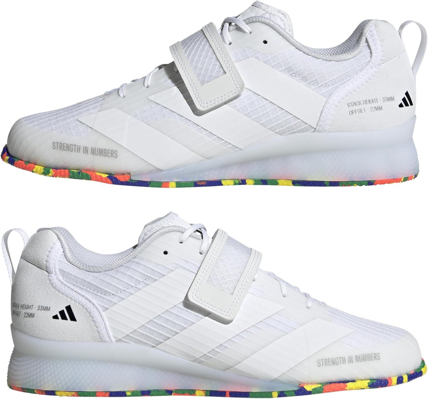 imageadidas UnisexAdult Adipower Weightlifting 3 ShoesCross TrainerWhiteWhiteBlack