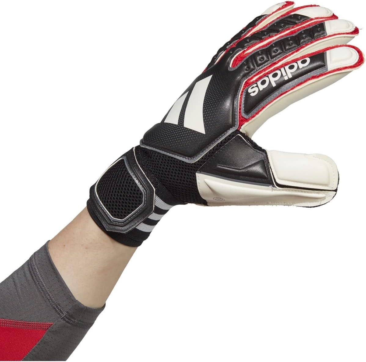 imageadidas UnisexAdult Tiro Pro Goalie GlovesBlackWhiteIron Metallic