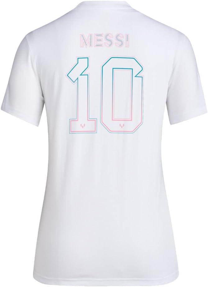 imageadidas Womens Messi Generic Short Sleeve TShirtWhite