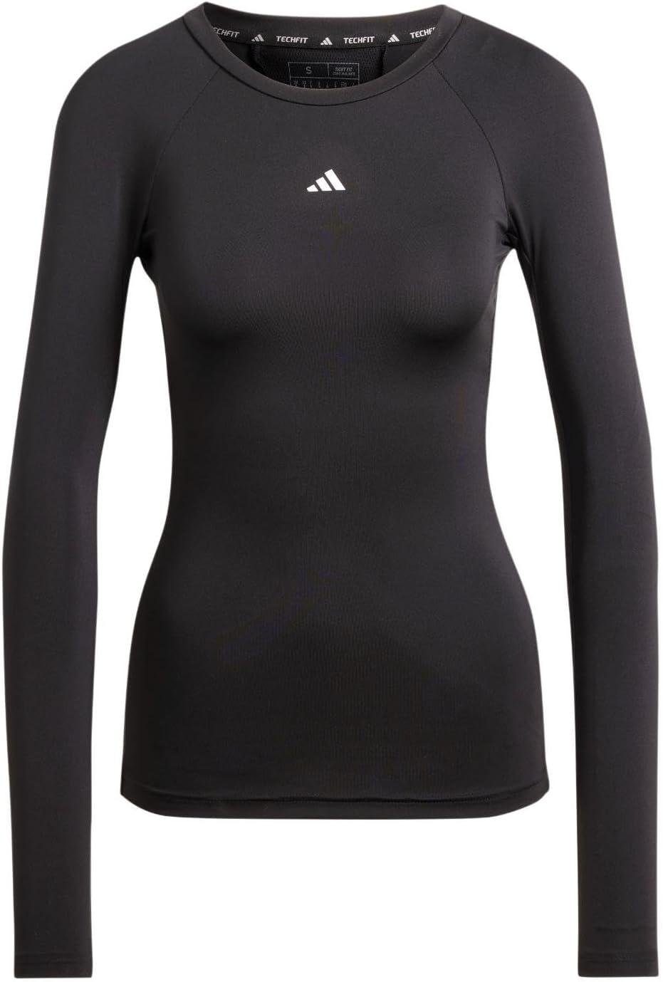 imageadidas Womens Techfit LongSleeve Training TopBlack
