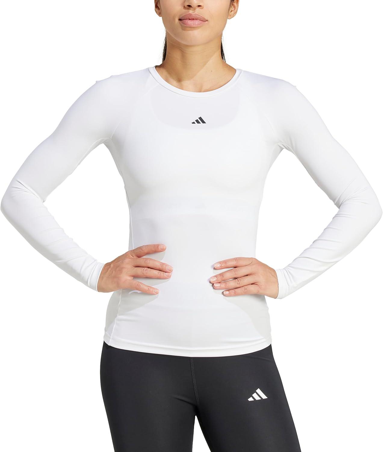 imageadidas Womens Techfit LongSleeve Training TopWhite