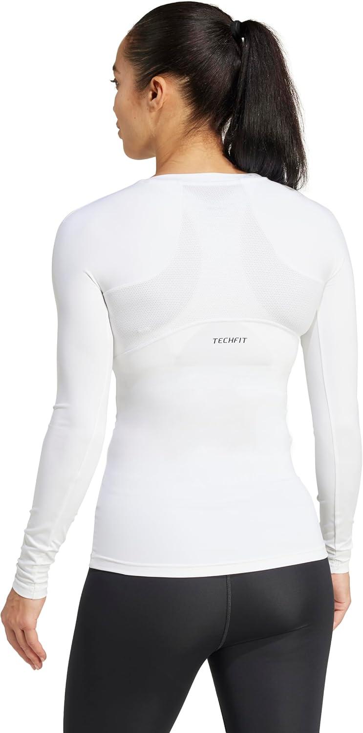 imageadidas Womens Techfit LongSleeve Training TopWhite