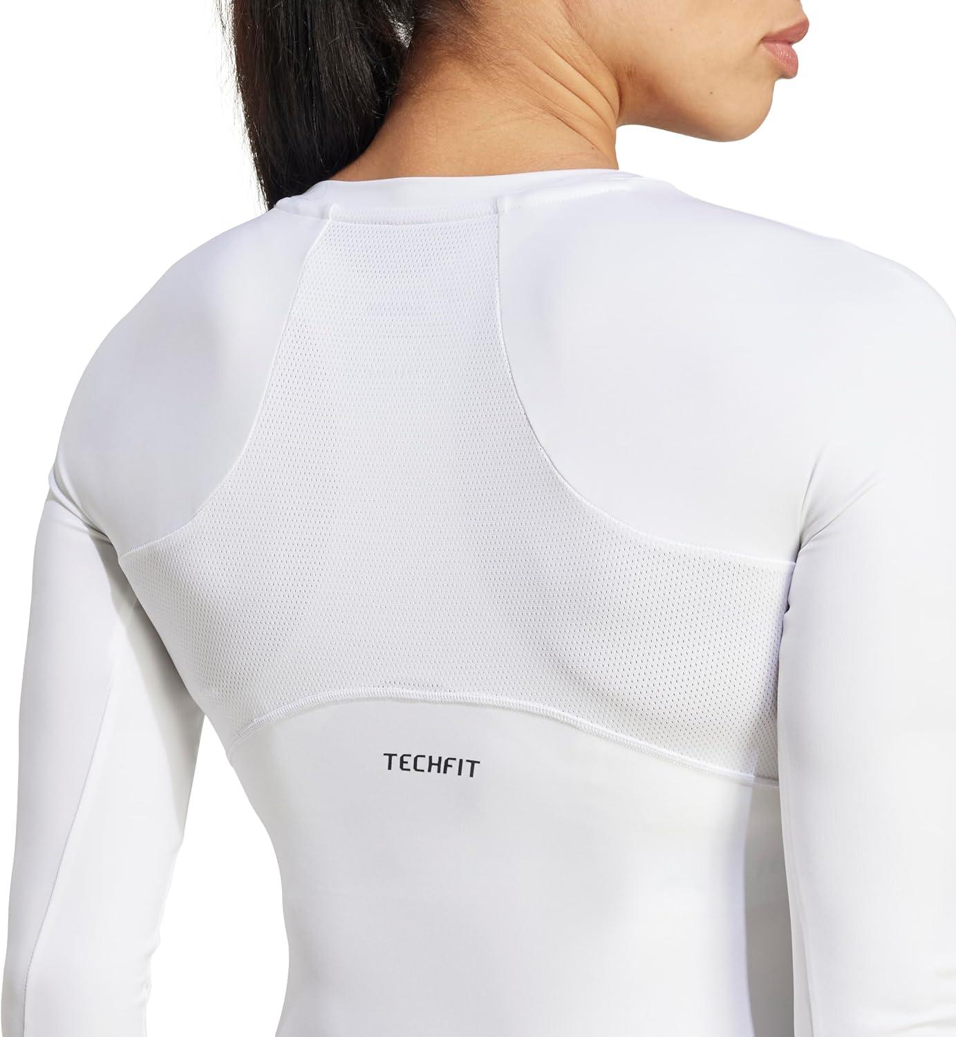imageadidas Womens Techfit LongSleeve Training TopWhite