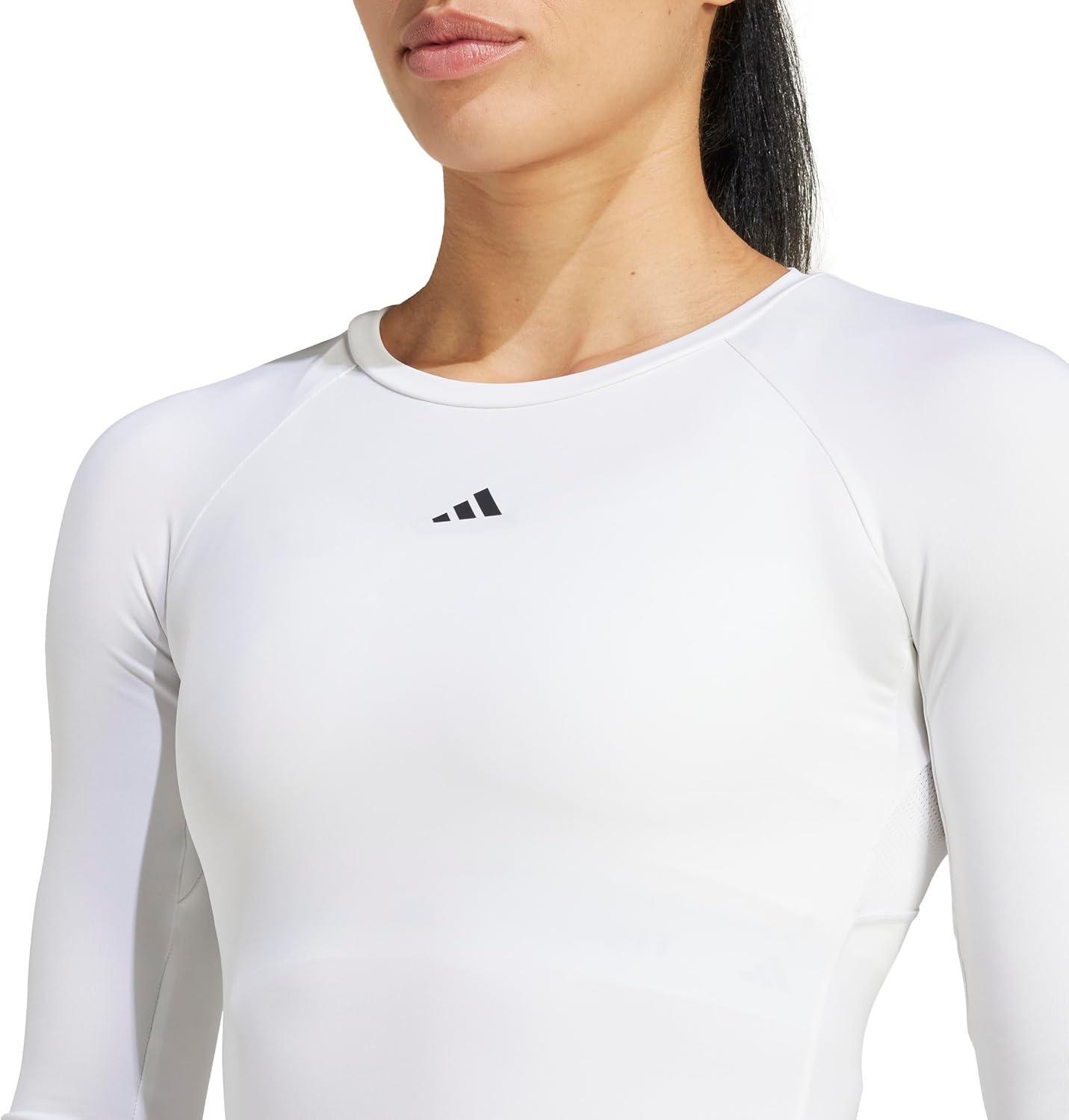 imageadidas Womens Techfit LongSleeve Training TopWhite