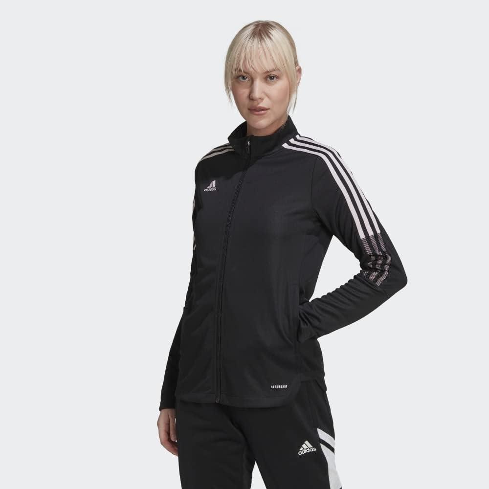 imageadidas Womens Tiro 21 Track JacketBlackClear Pink