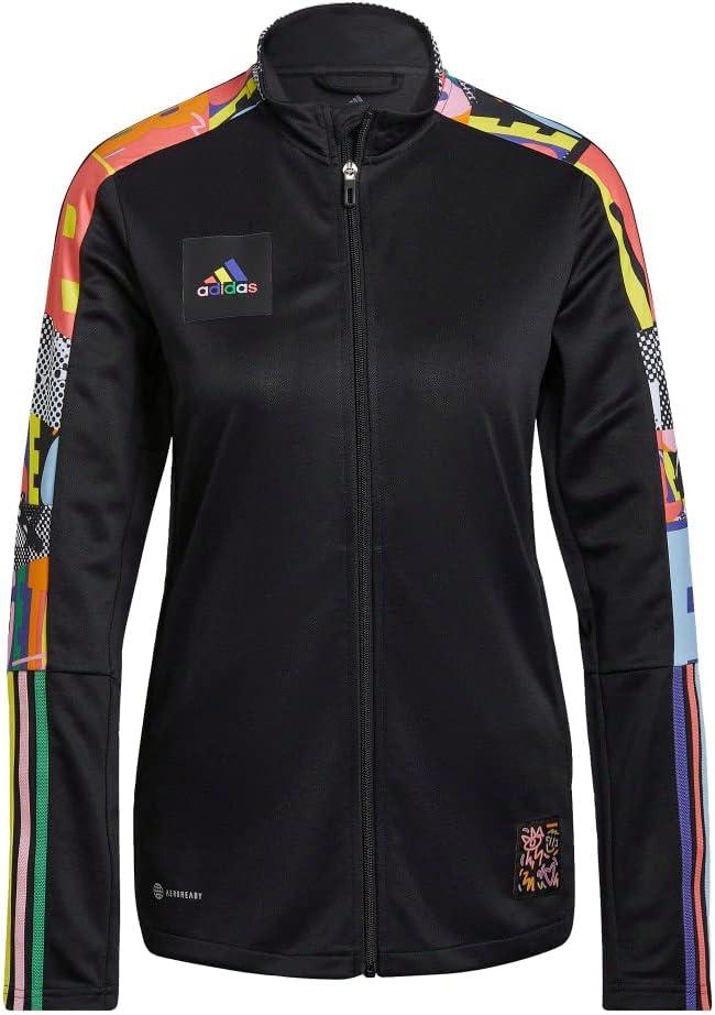 imageadidas Womens Tiro 21 Track JacketBlackMulticolorPride