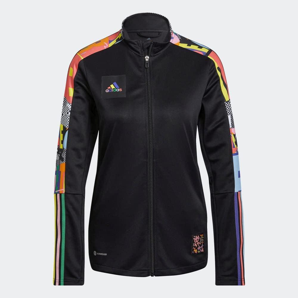 imageadidas Womens Tiro 21 Track JacketBlackMulticolorPride