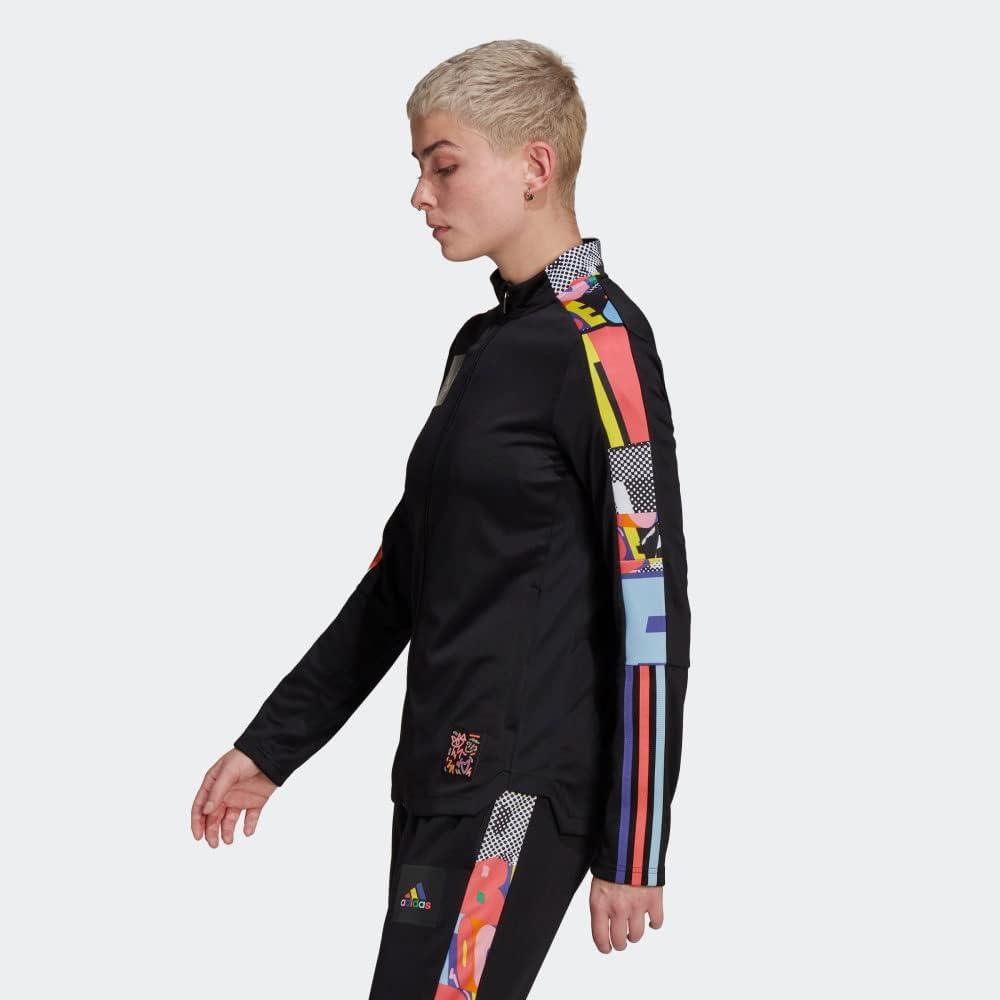 imageadidas Womens Tiro 21 Track JacketBlackMulticolorPride