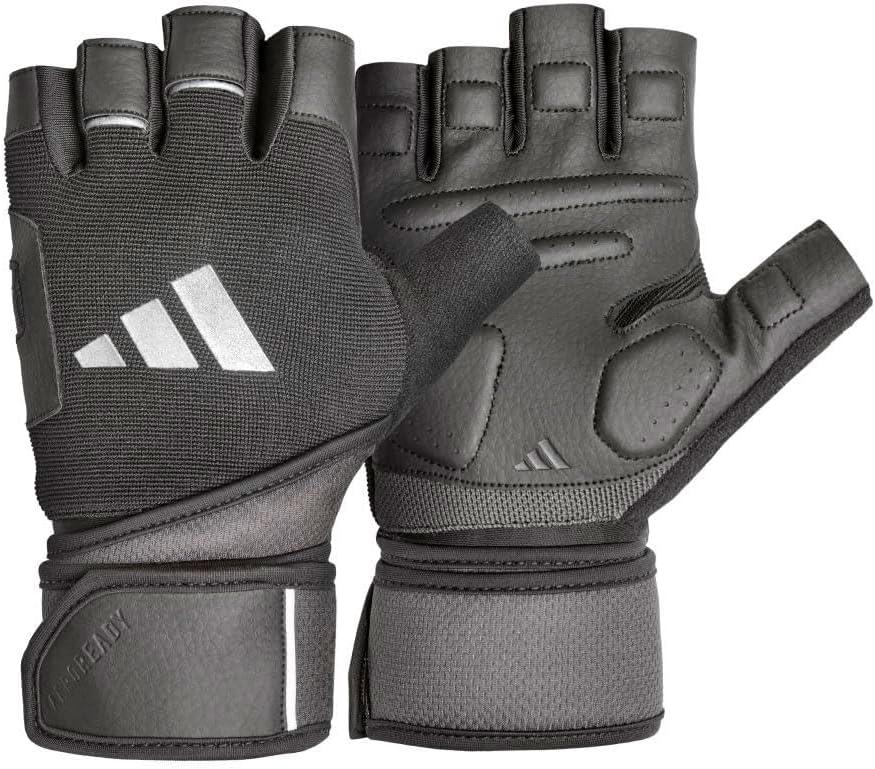 imageadidas Wrist Wrap Training ampamp Weightlifting Gloves Fingerless Workout GlovesSmall