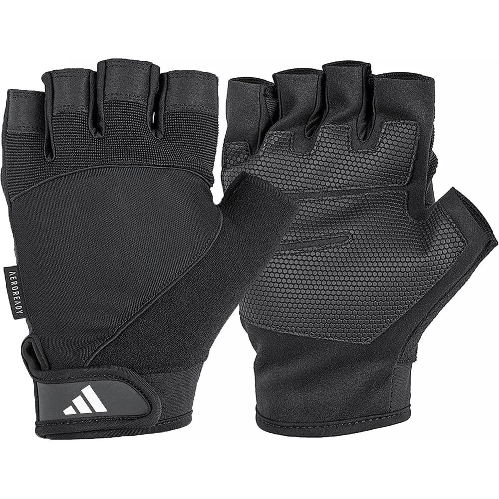 imageadidas Aeroready Performance Weightlifting Gloves Fingerless Workout Gloves