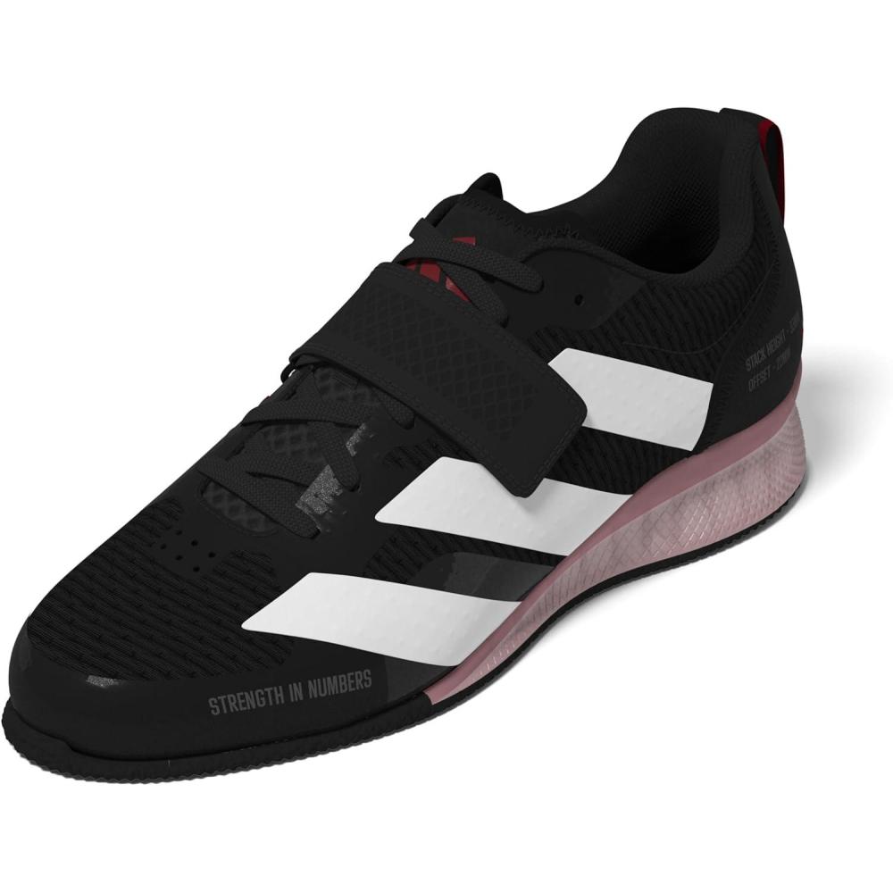 imageadidas UnisexAdult Adipower Weightlifting 3 ShoesCross TrainerBlackWhitePure Ruby