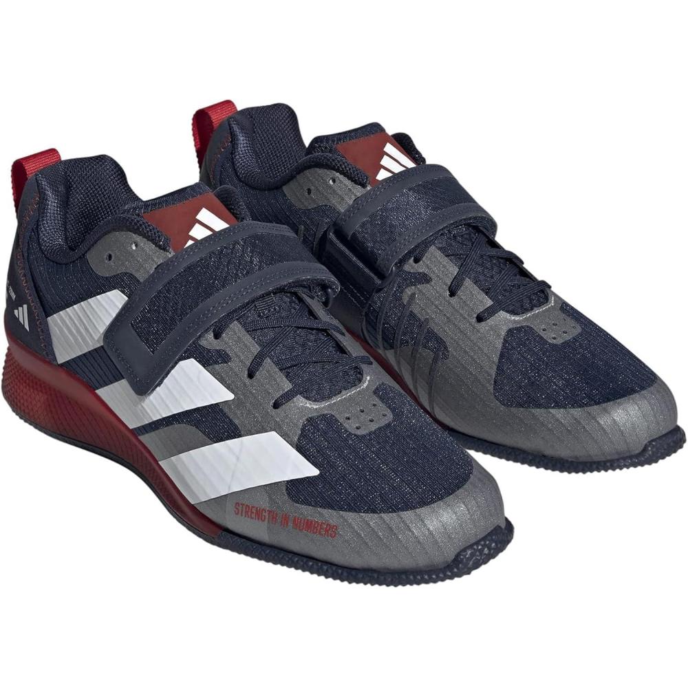 imageadidas UnisexAdult Adipower Weightlifting 3 ShoesCross TrainerNavyWhiteScarlet