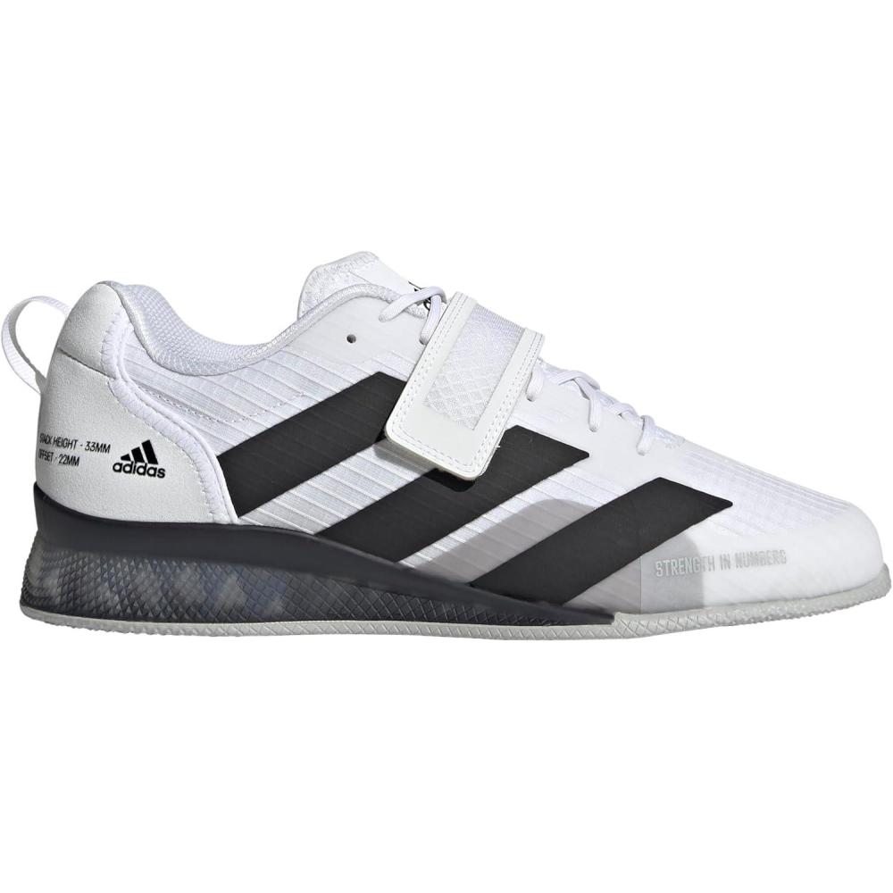 imageadidas UnisexAdult Adipower Weightlifting 3 ShoesCross TrainerWhiteBlackGrey