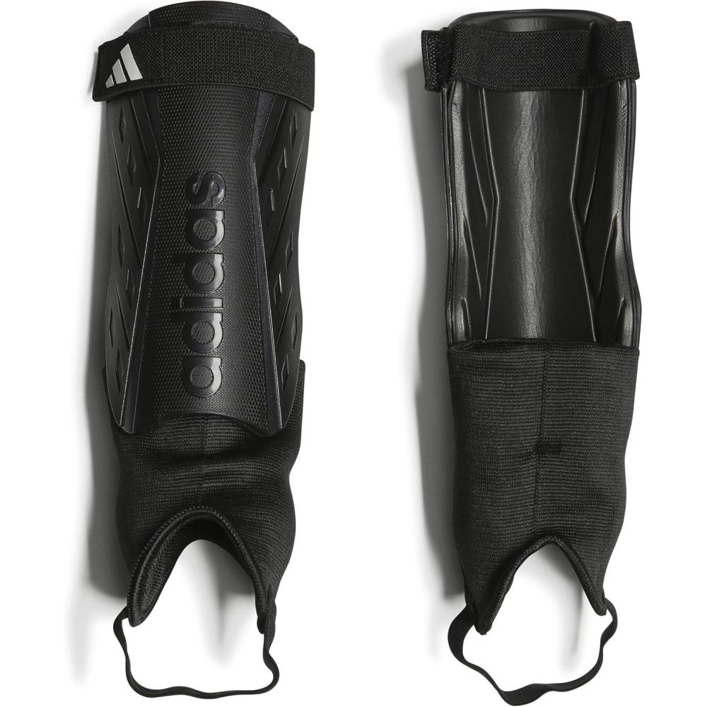 imageadidas UnisexAdult Tiro Soft Ground Match Shin GuardsBlackWhiteIron Metallic