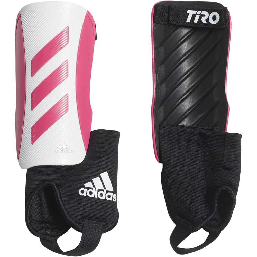imageadidas UnisexChild Tiro Match Shin GuardsTeam Shock PinkWhite