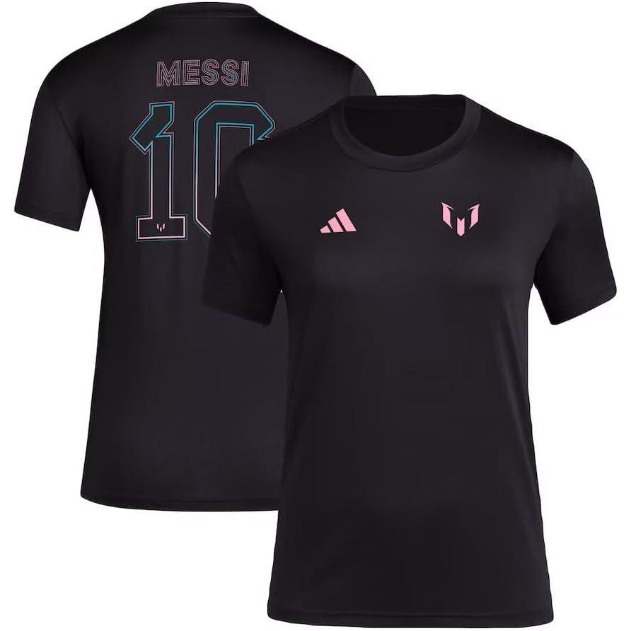 imageadidas Womens Messi Generic Short Sleeve TShirtBlack