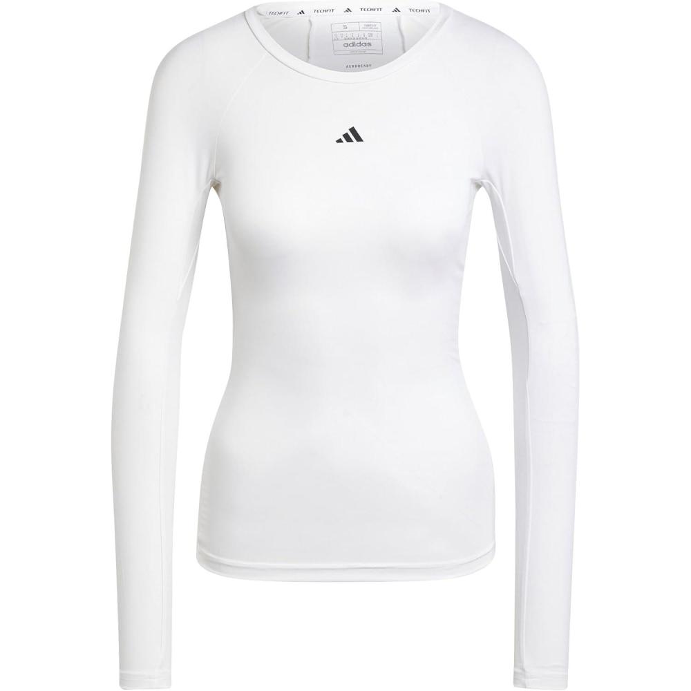 imageadidas Womens Techfit LongSleeve Training TopWhite