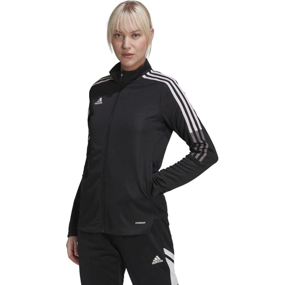 imageadidas Womens Tiro 21 Track JacketBlackClear Pink