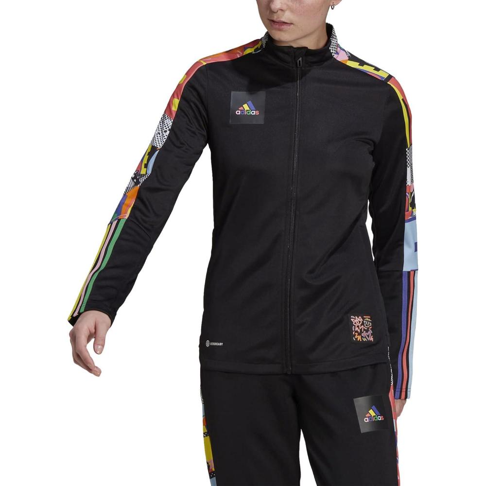 imageadidas Womens Tiro 21 Track JacketBlackMulticolor