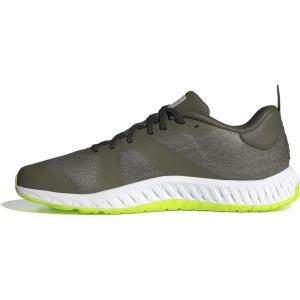 adidas Unisex-Adult Everyset Training Sneaker(Olive Strata/Black/Lucid Lemon)