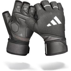 adidas Wrist Wrap Training & Weightlifting Gloves, Fingerless Workout Gloves(Large)