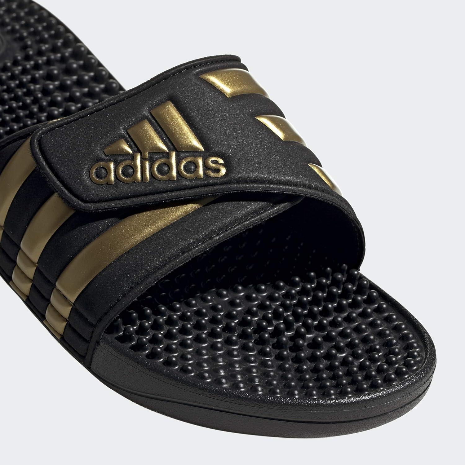 imageadidas Unisex Adult Adissage Slides SandalBlackGold MetallicBlack