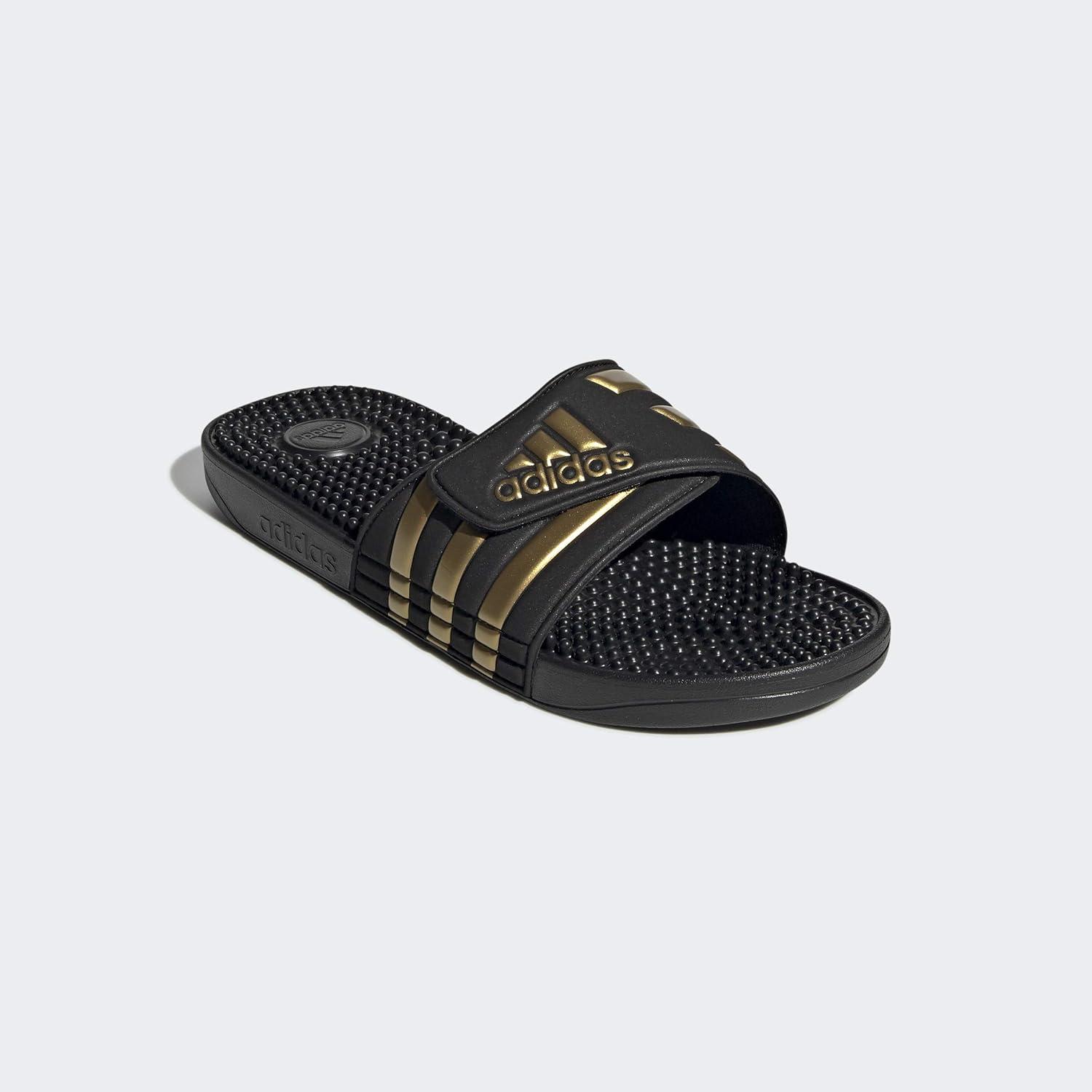 imageadidas Unisex Adult Adissage Slides SandalBlackGold MetallicBlack