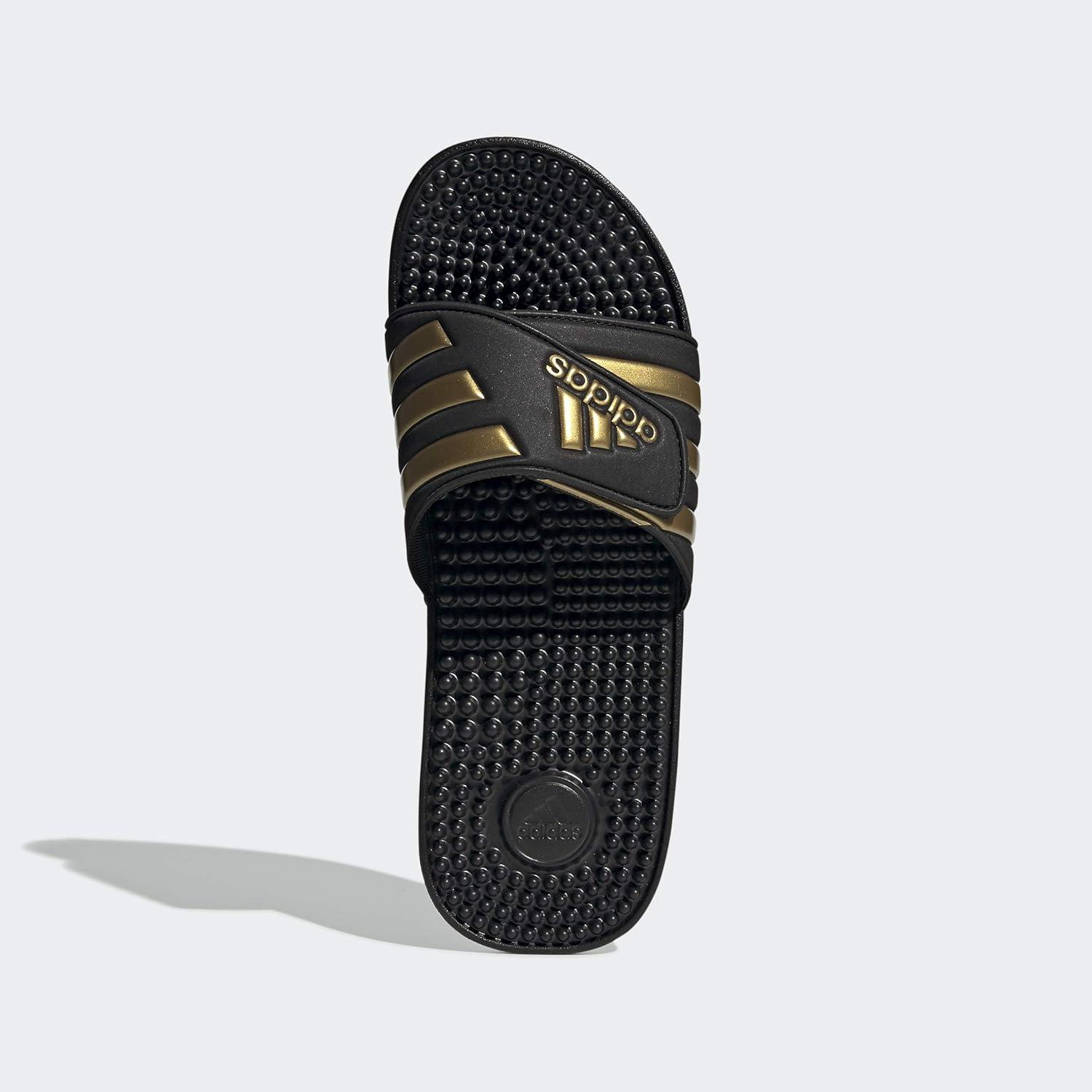 imageadidas Unisex Adult Adissage Slides SandalBlackGold MetallicBlack