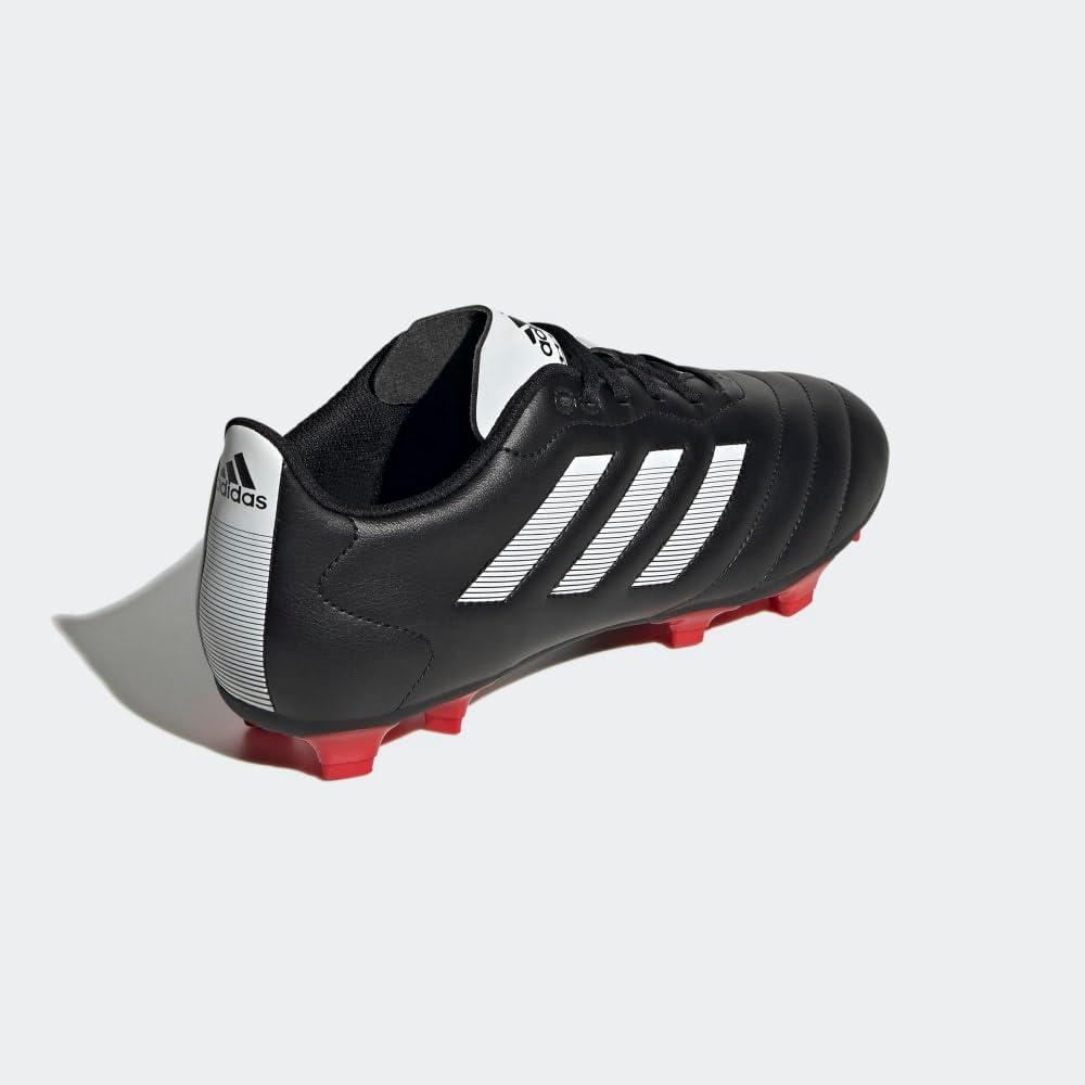 imageadidas Unisex Goletto Firm Ground Soccer ShoesBlackWhiteRed