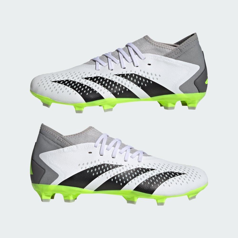 imageadidas UnisexAdult Football Shoes Firm GroundWhiteCore BlackLucid Lemon