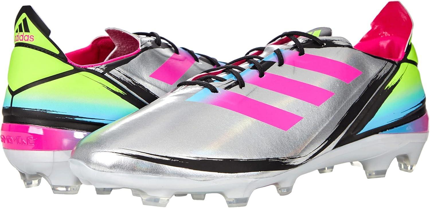 imageadidas UnisexAdult Gamemode Syn Firm Ground Soccer ShoeSilver MetallicBright CyanShock Pink