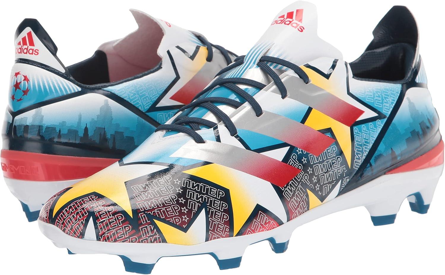 imageadidas UnisexAdult Gamemode Syn Firm Ground Soccer ShoeWhiteSilver MetallicPantone