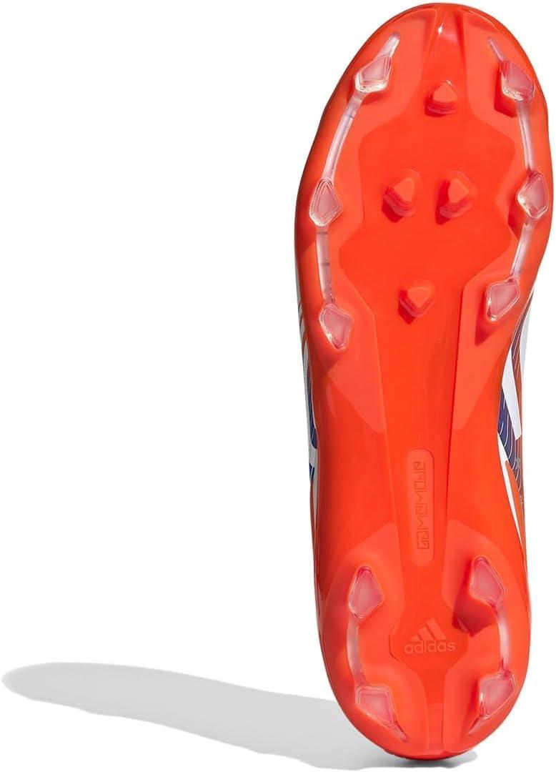 imageadidas UnisexAdult Gamemode Syn Firm Ground Soccer ShoeWhiteSilver MetallicSolar Red