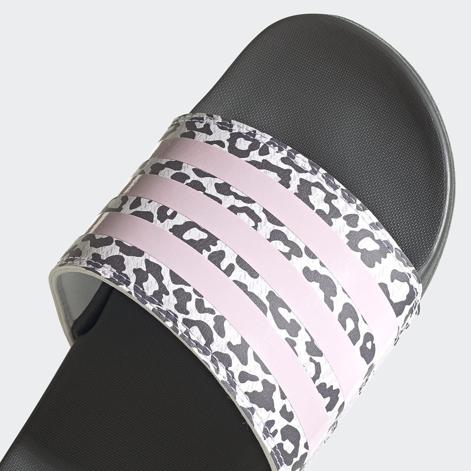 imageadidas Womens Adilette Comfort Slide SandalGreyClear PinkWhite