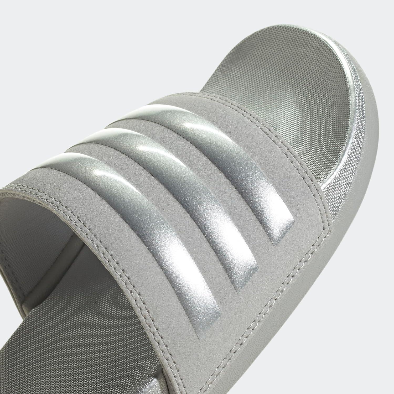 imageadidas Womens Adilette Comfort Slide SandalGreySilver MetallicGrey
