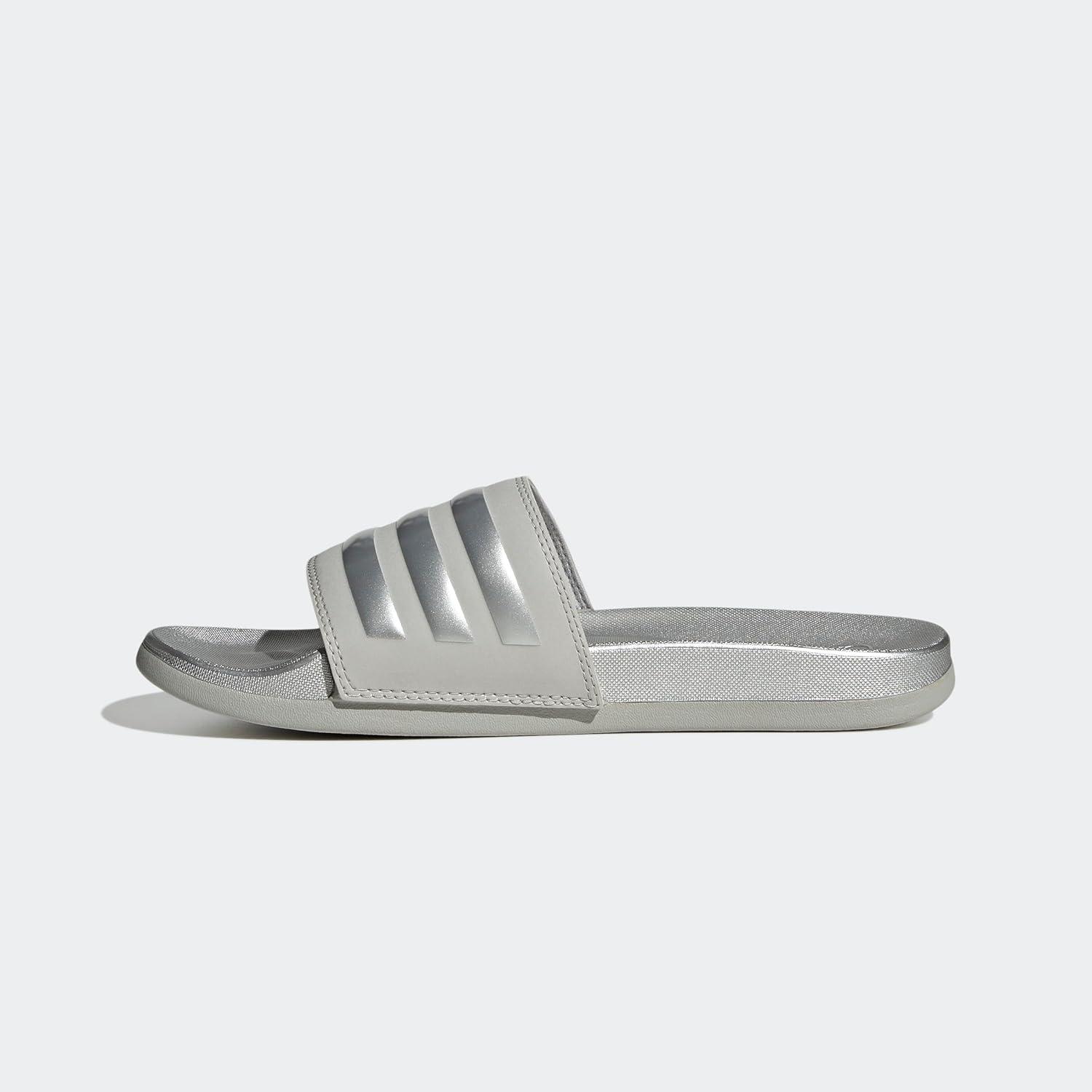imageadidas Womens Adilette Comfort Slide SandalGreySilver MetallicGrey