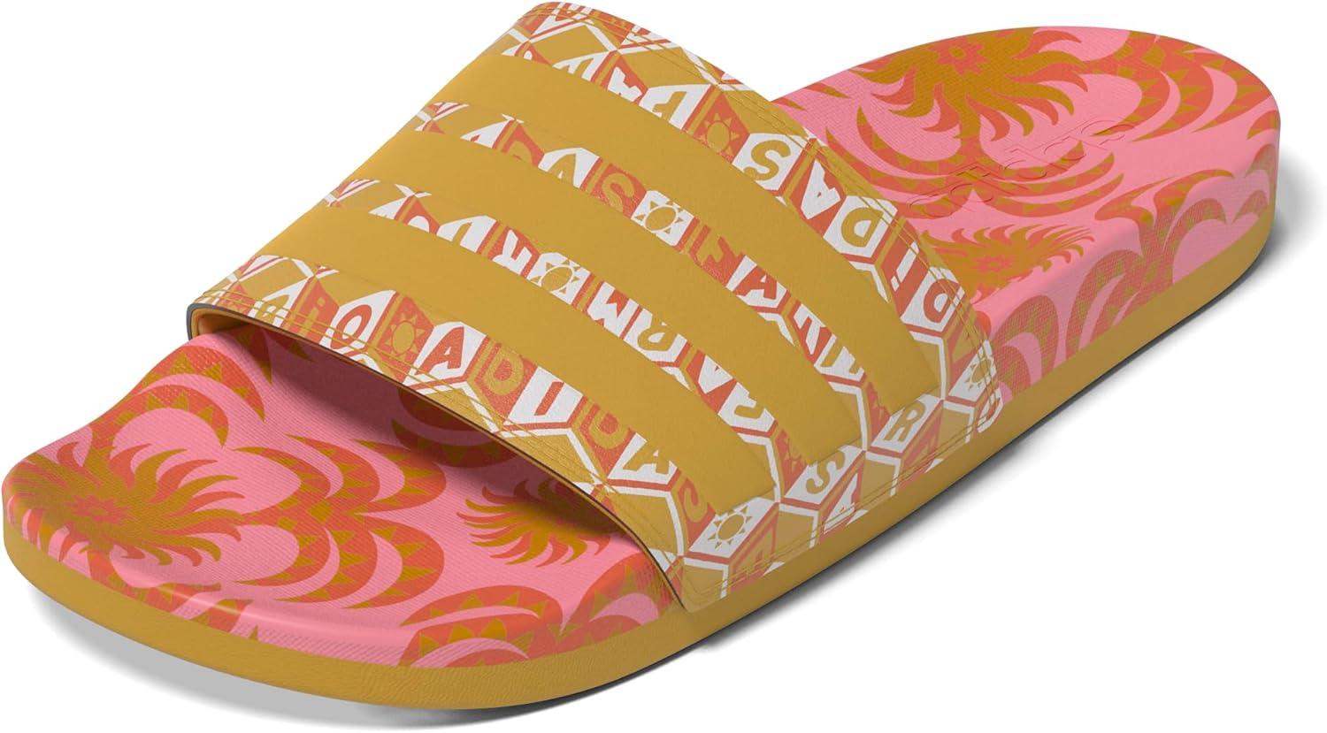 imageadidas Womens Adilette Comfort Slide SandalSemi PinkVictory GoldVictory Gold