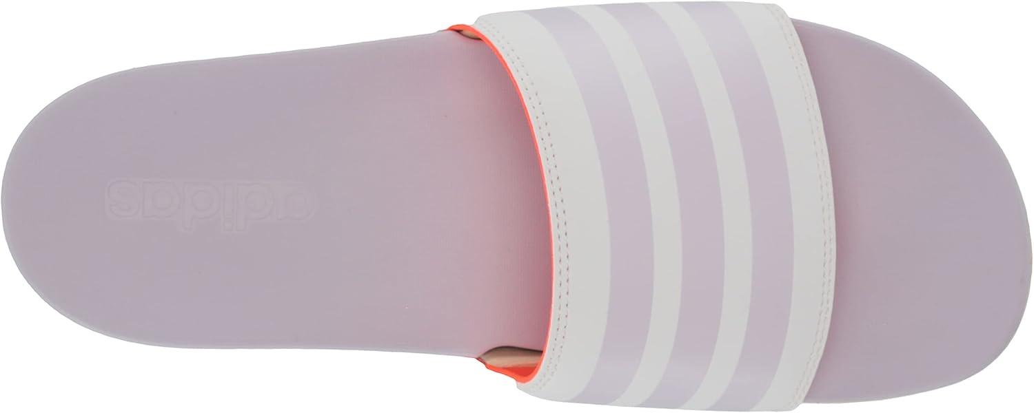 imageadidas Womens Adilette Comfort Slide SandalWhitePurple TintWonder White
