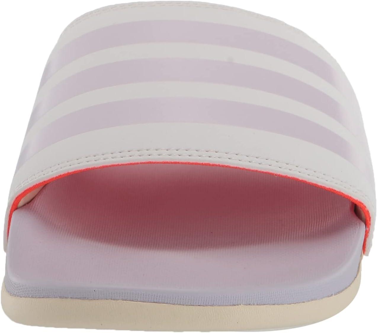 imageadidas Womens Adilette Comfort Slide SandalWhitePurple TintWonder White