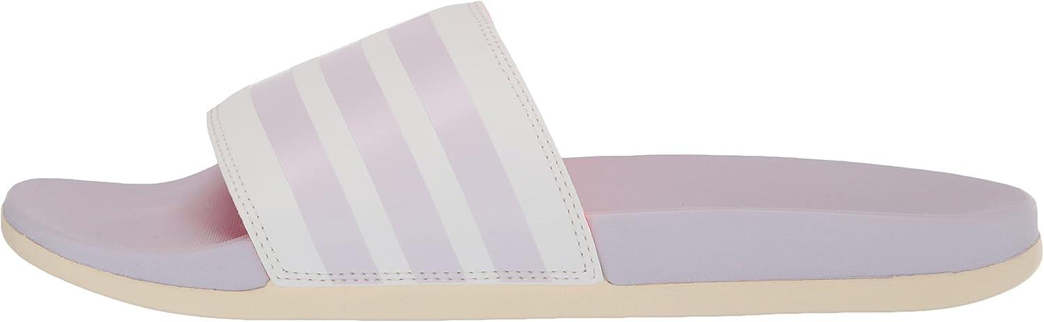 imageadidas Womens Adilette Comfort Slide SandalWhitePurple TintWonder White