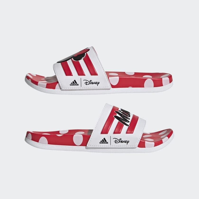 imageadidas Womens Adilette Comfort Slide SandalWhiteRay RedCore Black