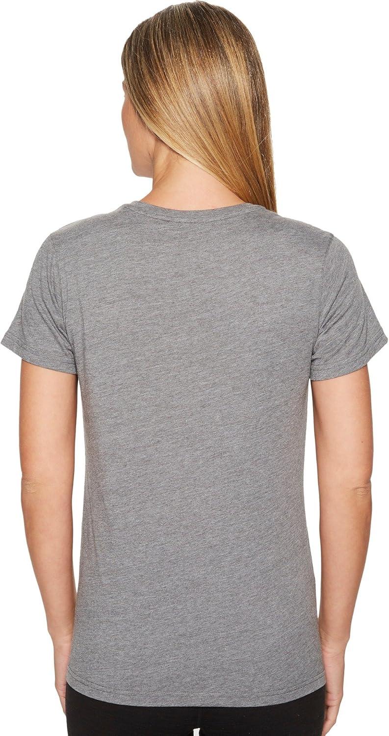 imageadidas Womens Badge of Sport Classic TeeDark Grey HeatherChalk Coral