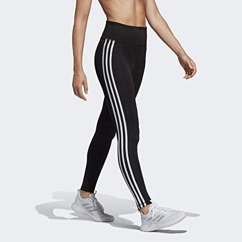 imageadidas Womens Designed 2 Move 3Stripes HighRise Long TightsBlackWhite