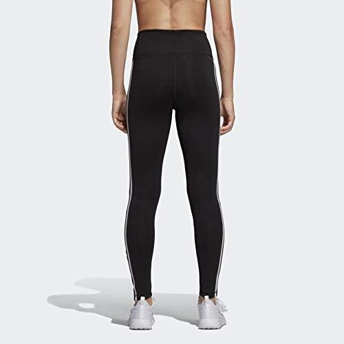 imageadidas Womens Designed 2 Move 3Stripes HighRise Long TightsBlackWhite