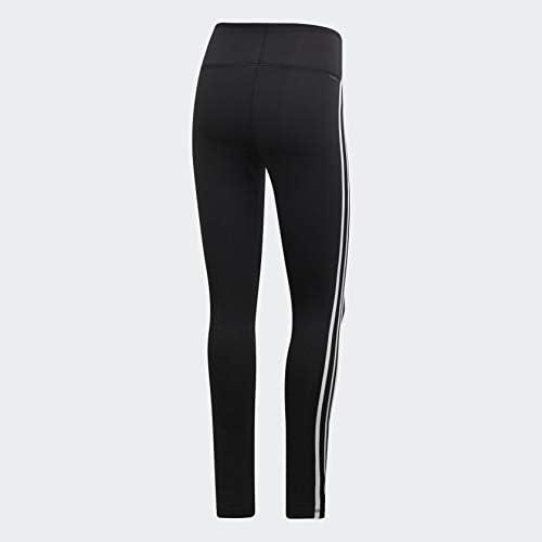 imageadidas Womens Designed 2 Move 3Stripes HighRise Long TightsBlackWhite