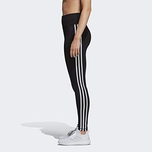imageadidas Womens Designed 2 Move 3Stripes HighRise Long TightsBlackWhite