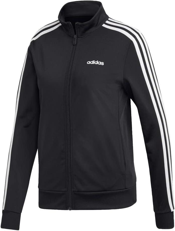 imageadidas Womens Essentials 3Stripe Track JacketBlackWhite